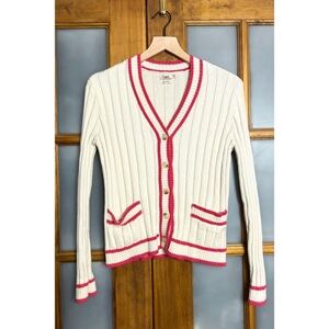 FAHERTY Game Set Ribbed Knit Cardigan